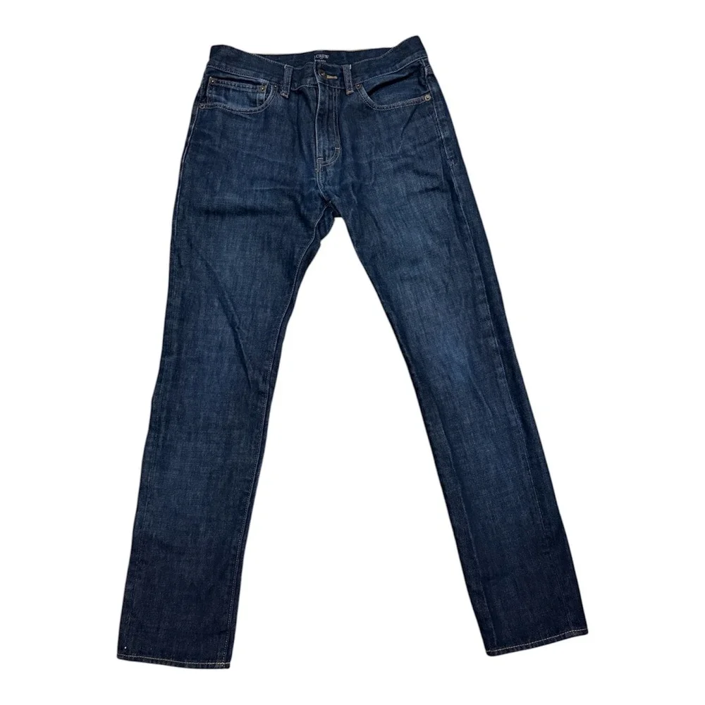 J.Crew Driggs Slim Fit Dark Indigo Denim Jeans Mens 28x30 Blue‎ Five Pocket